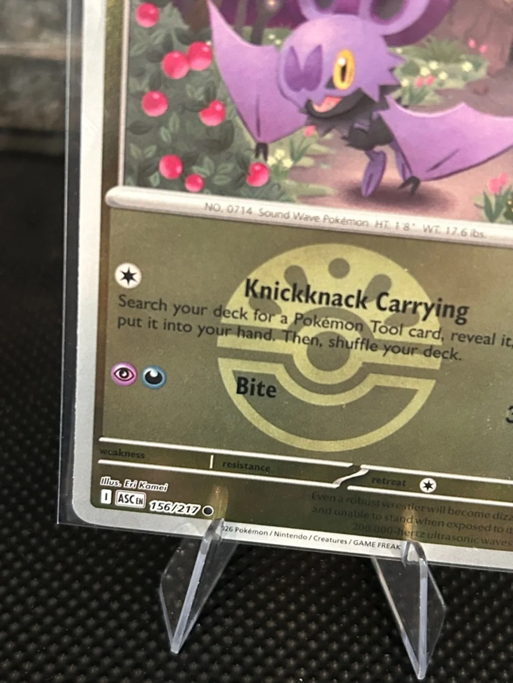 Pokemon Noibat 156/217 Reverse Holo‎ Rare from Ascended Heroes Set M/NM